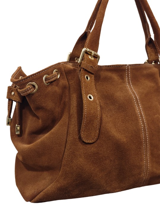 Soleil Chic Grand Sac Cuir Daily Large Camel Nubuck