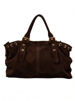 Soleil Chic Grand Sac Cuir Daily Large Chocolat Nubuck