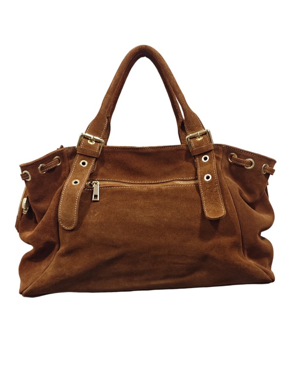 Soleil Chic Grand Sac Cuir Daily Large Camel Nubuck