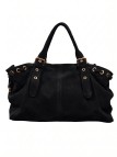 Soleil Chic Grand Sac Cuir Daily Large Noir Nubuck