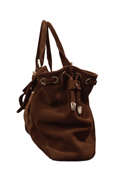 Soleil Chic Grand Sac Cuir Daily Large Chocolat Nubuck