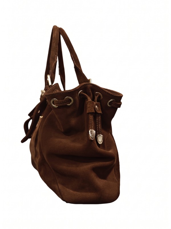 Soleil Chic Grand Sac Cuir Daily Large Chocolat Nubuck