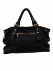 Soleil Chic Grand Sac Cuir Daily Large Noir Nubuck