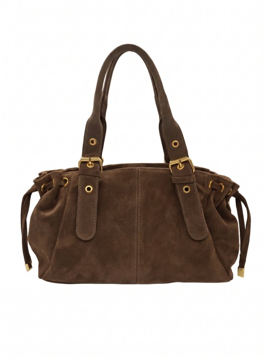 Soleil Chic Sac Cuir Daily Taupe Nubuck