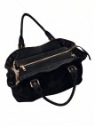 Soleil Chic Grand Sac Cuir Daily Large Noir Nubuck