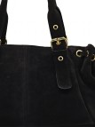 Soleil Chic Sac Cuir Daily Noir Nubuck
