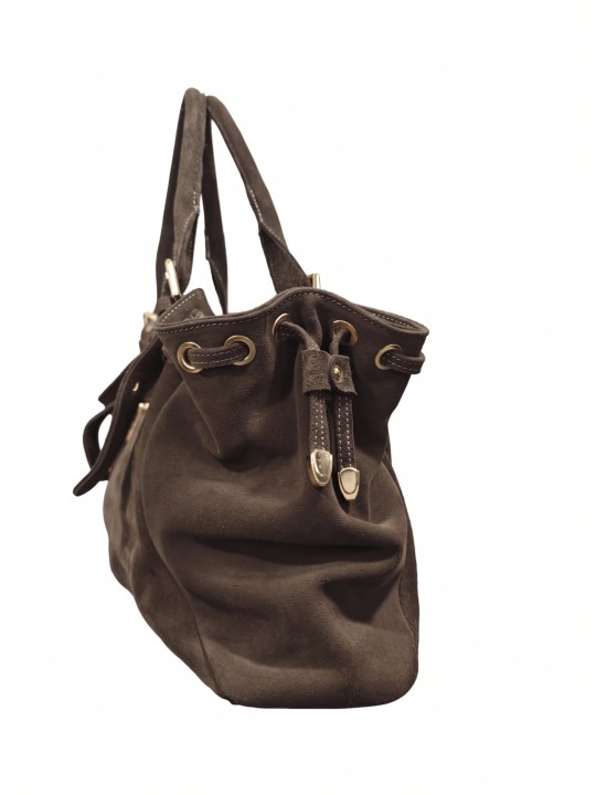 Soleil Chic Grand Sac Cuir Daily Large Taupe Nubuck