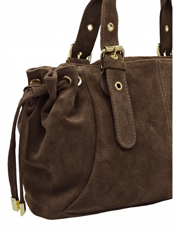 Soleil Chic Sac Cuir Daily Taupe Nubuck