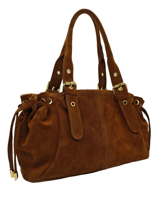 Soleil Chic Sac Cuir Daily Camel Nubuck