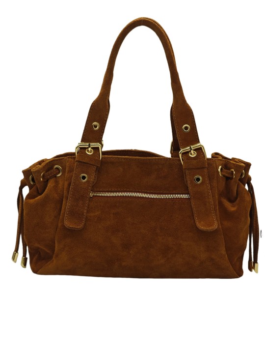 Soleil Chic Sac Cuir Daily Camel Nubuck