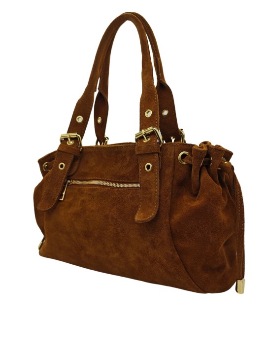 Soleil Chic Sac Cuir Daily Camel Nubuck