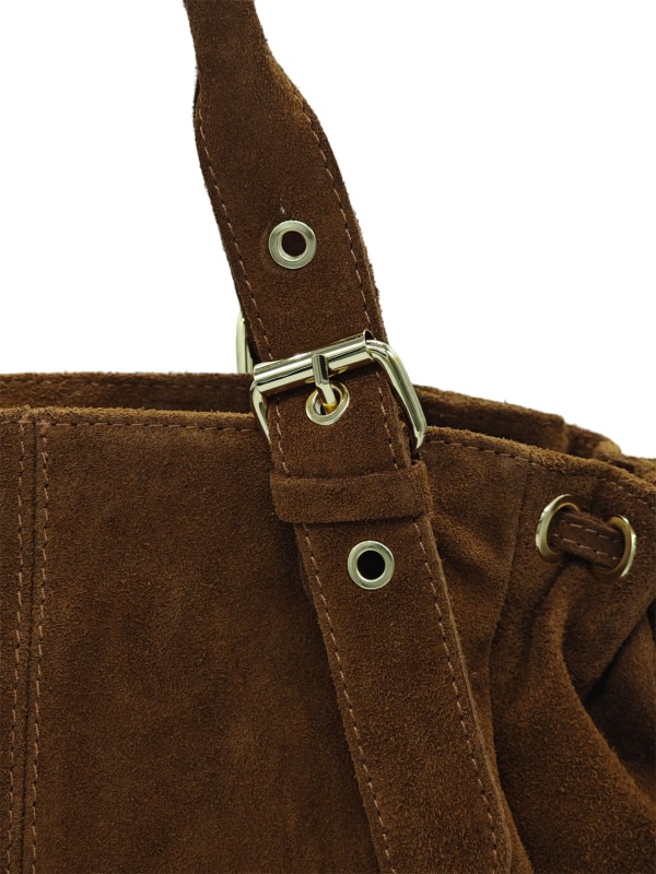 Soleil Chic Sac Cuir Daily Camel Nubuck