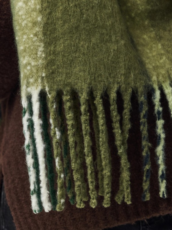PIECES PCBEA LONG SCARF NOOS BC Foulard 17105951 Deep Lichen Green CHECK