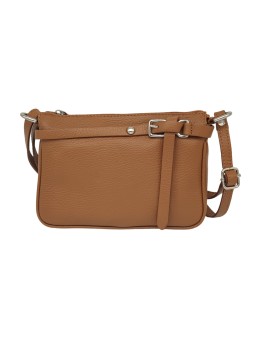 PETIT Sac bandoulière cuir Camel