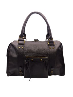 THE WAN Grand Sac Cuir Daisy Large Choco Graine