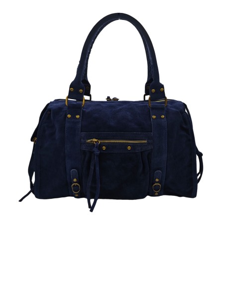 THE WAN Grand Sac Cuir Daisy Large Marine