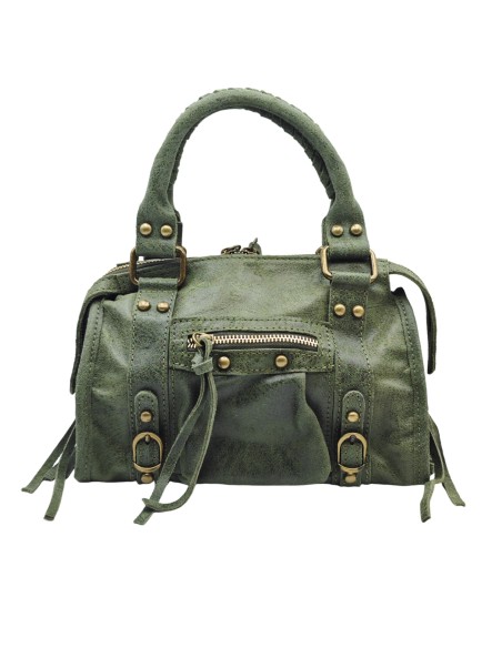 THE WAN Petit Sac Cuir Daisy Light Kaki
