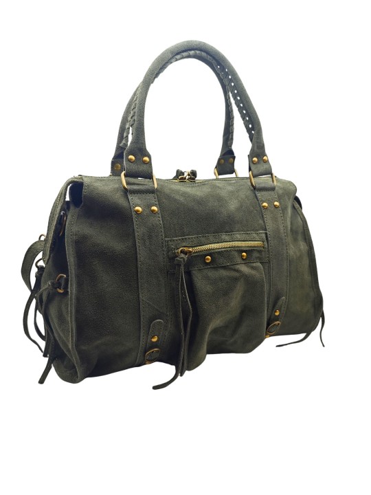 THE WAN Grand Sac Cuir Daisy Large Kaki