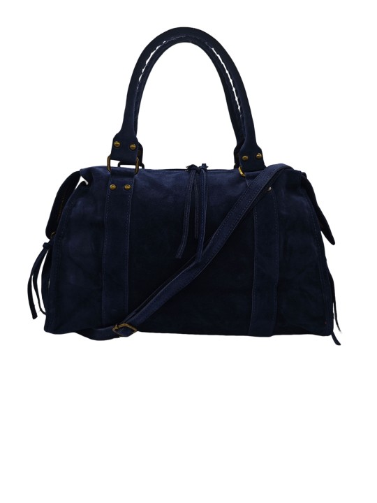 THE WAN Grand Sac Cuir Daisy Large Marine