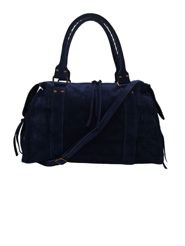 THE WAN Grand Sac Cuir Daisy Large Marine
