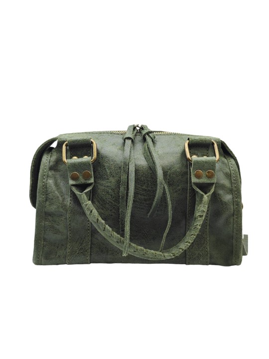 THE WAN Petit Sac Cuir Daisy Light Kaki