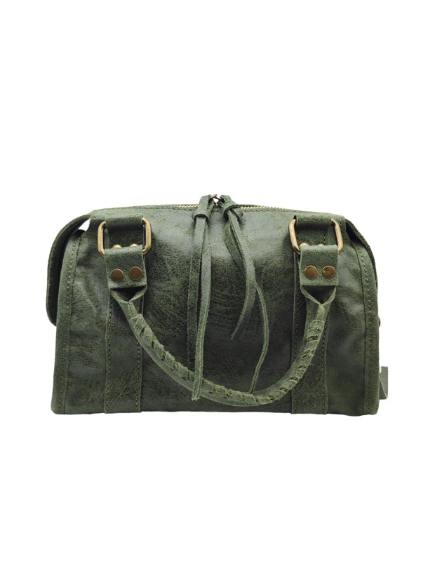 THE WAN Petit Sac Cuir Daisy Light Kaki