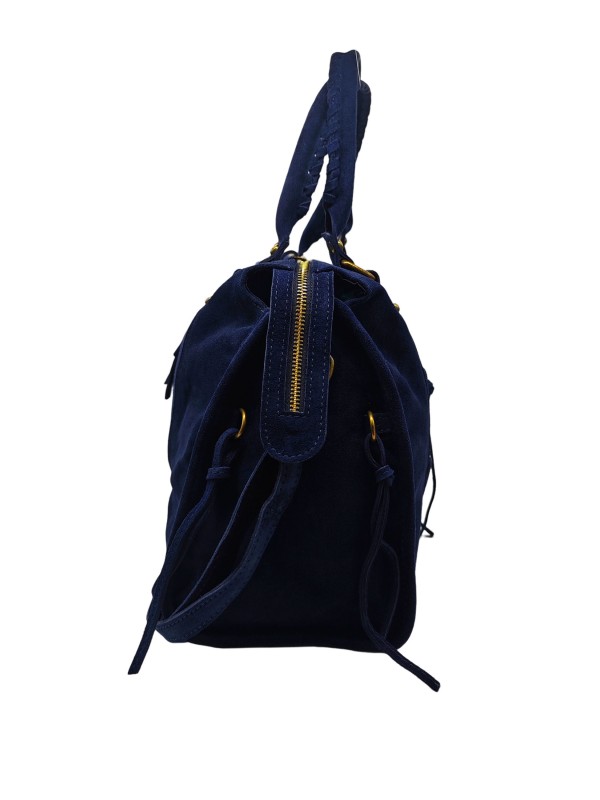THE WAN Grand Sac Cuir Daisy Large Marine
