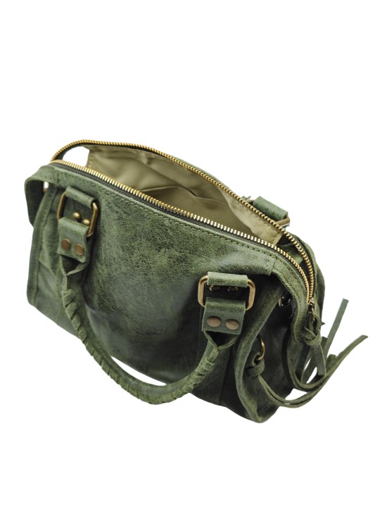 THE WAN Petit Sac Cuir Daisy Light Kaki