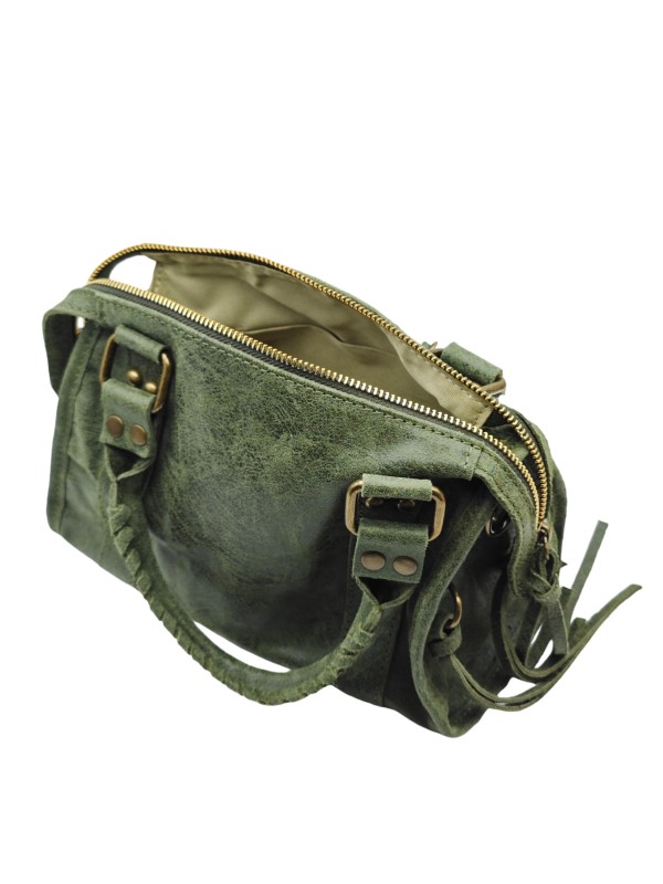 THE WAN Petit Sac Cuir Daisy Light Kaki