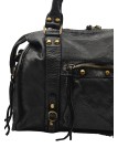 THE WAN Grand Sac Cuir Daisy Large Vintage Noir A25