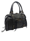 THE WAN Grand Sac Cuir Daisy Large Vintage Noir A25