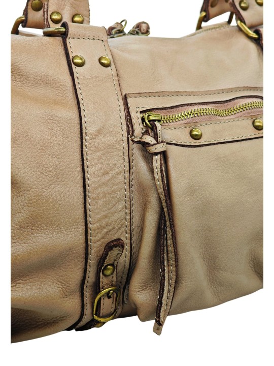 THE WAN Grand Sac Cuir Daisy Large Vintage Taupe A25