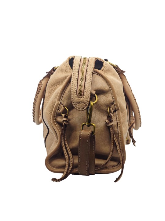 THE WAN Grand Sac Cuir Daisy Large Vintage Taupe A25