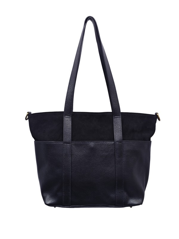 Soleil Chic Grand Sac Cabas Cuir City Mix Noir