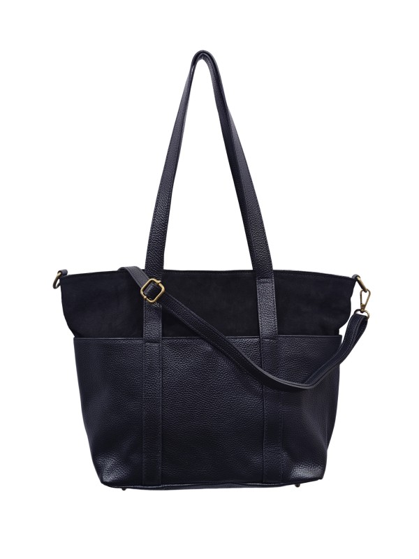 Soleil Chic Grand Sac Cabas Cuir City Mix Noir