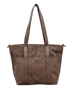 Soleil Chic Grand Sac Cabas Cuir City Mix Taupe