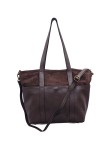 Soleil Chic Grand Sac Cabas Cuir City Mix Chocolat