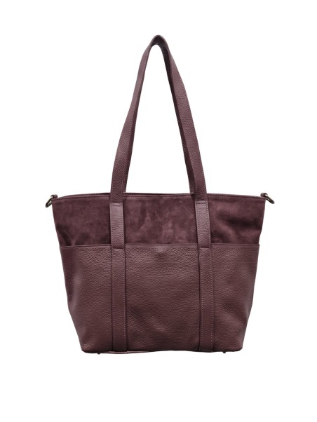 Soleil Chic Grand Sac Cabas Cuir City Mix Prune