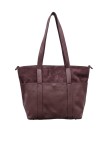 Soleil Chic Grand Sac Cabas Cuir City Mix Prune