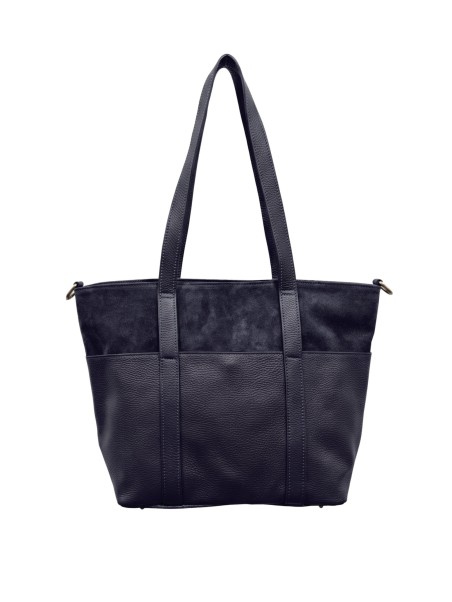 Soleil Chic Grand Sac Cabas Cuir City Mix Marine