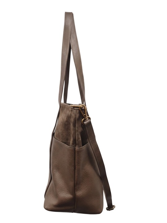 Soleil Chic Grand Sac Cabas Cuir City Mix Taupe