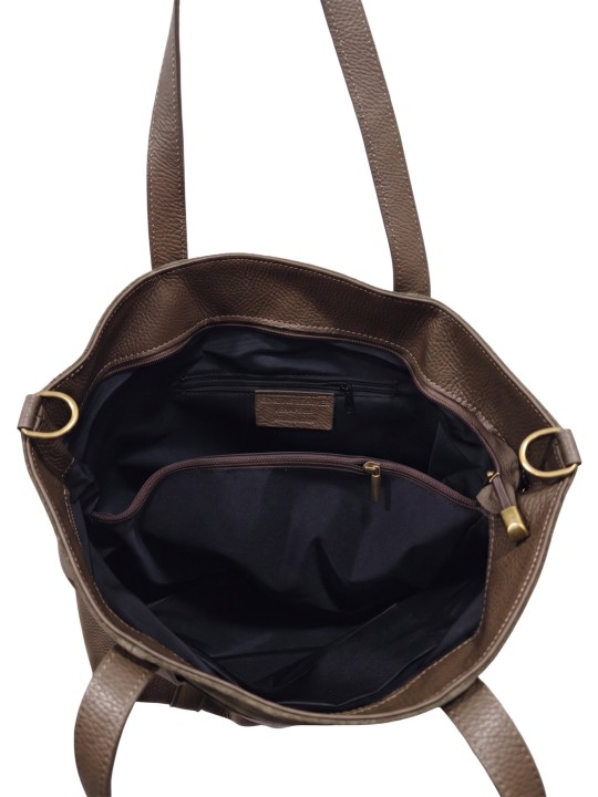 Soleil Chic Grand Sac Cabas Cuir City Mix Taupe