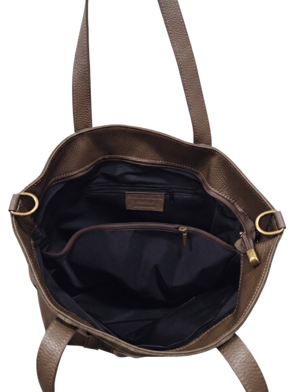 Soleil Chic Grand Sac Cabas Cuir City Mix Taupe
