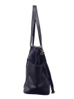 Soleil Chic Grand Sac Cabas Cuir City Mix Marine