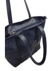 Soleil Chic Grand Sac Cabas Cuir City Mix Marine