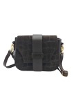 Soleil Chic Elise Sac Bandoulière Cuir Embossé Croco Chocolat