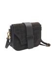 Soleil Chic Elise Sac Bandoulière Cuir Embossé Croco Chocolat