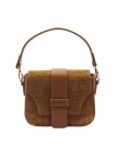 Soleil Chic Elise Sac Bandoulière Cuir Embossé Croco Camel