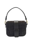Soleil Chic Elise Sac Bandoulière Cuir Embossé Croco Chocolat