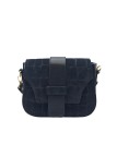 Soleil Chic Elise Sac Bandoulière Cuir Embossé Croco Noir